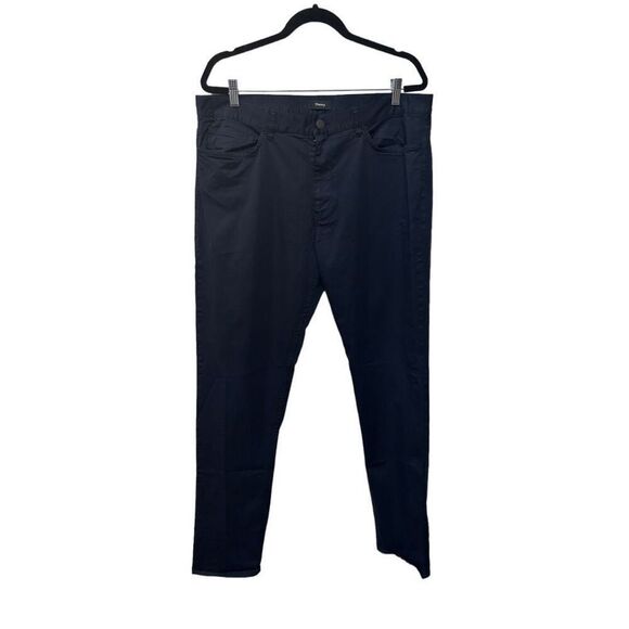 Theory Classic Solid Dark Blue Cotton Blend Straight Leg Chino Pants Size 36 - Picture 1 of 11